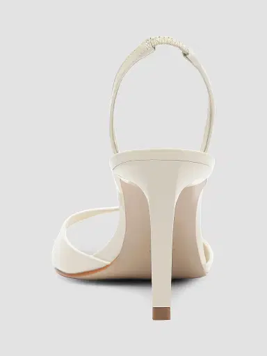 Schutz Women's Scarlett 80MM Patent Leather Slingback Sandals - Sugar White - Size 11 | Thumbnail 4 Schutz Women's Scarlett 80MM Patent Leather Slingback Sandals - Sugar White - Size 11 | Thumbnail 4