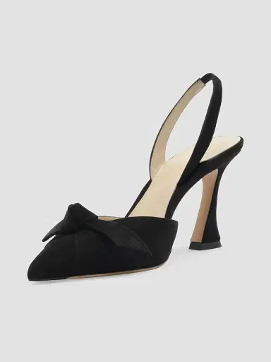 Alexandre Birman Women's Clarita 85MM Suede Slingback Pumps - Black | Thumbnail 5 Alexandre Birman Women's Clarita 85MM Suede Slingback Pumps - Black | Thumbnail 5