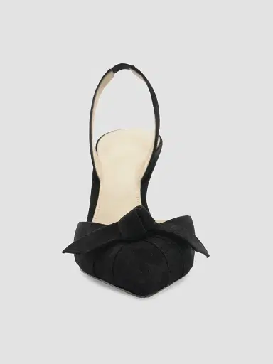 Alexandre Birman Women's Clarita 85MM Suede Slingback Pumps - Black | Thumbnail 6 Alexandre Birman Women's Clarita 85MM Suede Slingback Pumps - Black | Thumbnail 6