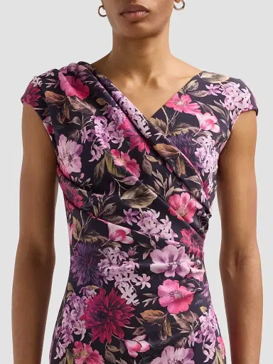 Chiara Boni La Petite Robe Women's Dids Floral Jersey Midi Dress - Danielle - Size 8 | Thumbnail 5 Chiara Boni La Petite Robe Women's Dids Floral Jersey Midi Dress - Danielle - Size 8 | Thumbnail 5