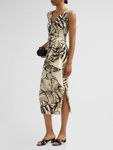Chiara Boni La Petite Robe Women's Sayon Ruffled Floral Midi Dress - Anne | Thumbnail 4 Chiara Boni La Petite Robe Women's Sayon Ruffled Floral Midi Dress - Anne | Thumbnail 4