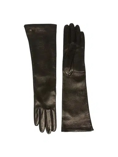 Max Mara Women's Long Nappa Leather Gloves - Black | Thumbnail 1 Max Mara Women's Long Nappa Leather Gloves - Black | Thumbnail 1