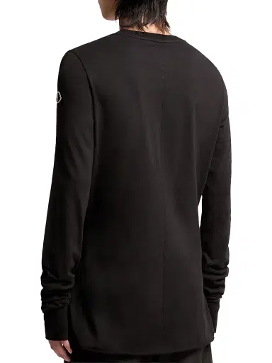Moncler Women's + Rick Owens Girder Crew Neck T-Shirt in Cotton - Black - Size Medium | Thumbnail 3 Moncler Women's + Rick Owens Girder Crew Neck T-Shirt in Cotton - Black - Size Medium | Thumbnail 3