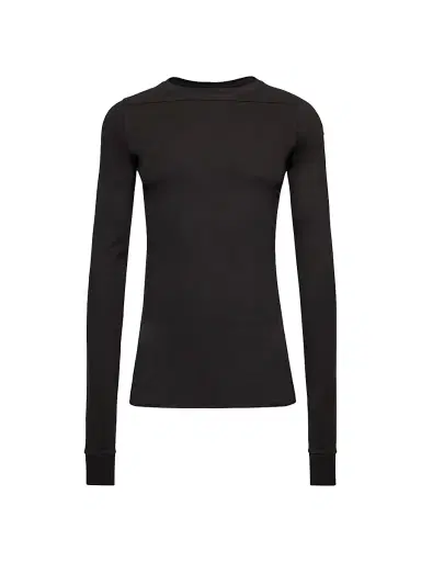 Moncler Women's + Rick Owens Girder Crew Neck T-Shirt in Cotton - Black - Size Medium | Thumbnail 1 Moncler Women's + Rick Owens Girder Crew Neck T-Shirt in Cotton - Black - Size Medium | Thumbnail 1