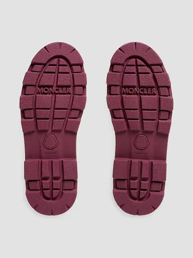 Moncler Women's Vera Edge Ankle Boots in Leather - Burgundy Black - Size 10 | Thumbnail 4 Moncler Women's Vera Edge Ankle Boots in Leather - Burgundy Black - Size 10 | Thumbnail 4