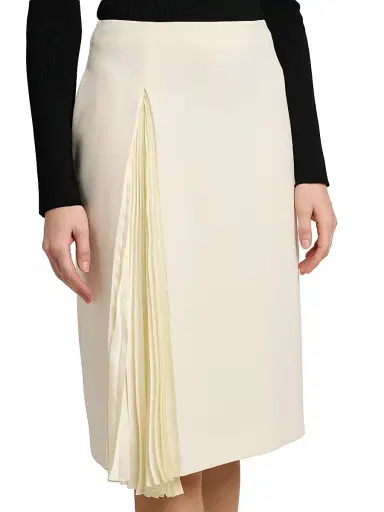 Jil Sander Women's Side-Pleat Wool Sable Pencil Skirt - Porcelain - Size 8 | Thumbnail 6 Jil Sander Women's Side-Pleat Wool Sable Pencil Skirt - Porcelain - Size 8 | Thumbnail 6