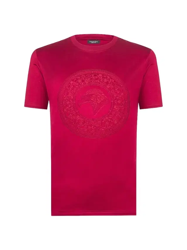 Men's Eagle Embroidered Logo T-Shirt - Cordovan Red Men's Eagle Embroidered Logo T-Shirt - Cordovan Red