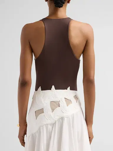 Zimmermann Women's Luna Plunge Bodysuit | Thumbnail 3 Zimmermann Women's Luna Plunge Bodysuit | Thumbnail 3
