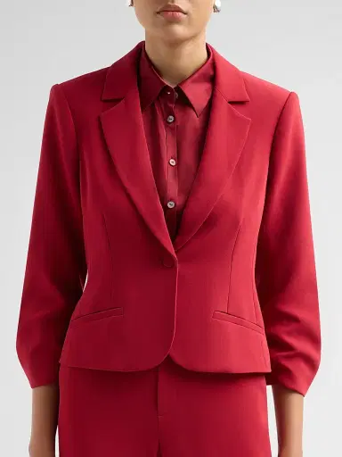 Cinq à Sept Women's Le Petit Khloe Blazer - Berrywine - Size 16 | Thumbnail 5 Cinq à Sept Women's Le Petit Khloe Blazer - Berrywine - Size 16 | Thumbnail 5