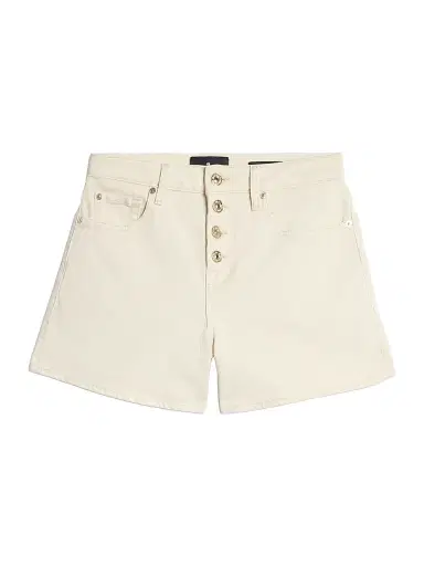 7 For All Mankind Women's Kori A-Line Denim Shorts - Moondust | Thumbnail 1 7 For All Mankind Women's Kori A-Line Denim Shorts - Moondust | Thumbnail 1