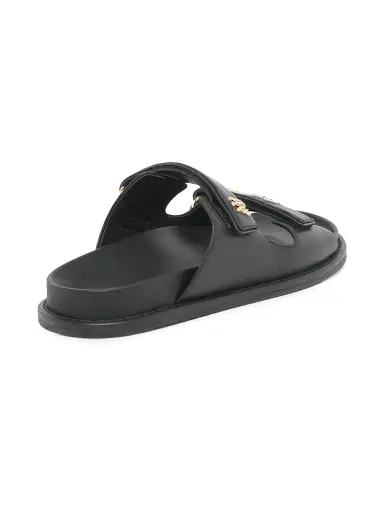 Amiri Women's Boardwalk Leather Two-Strap Sandals - Black | Thumbnail 3 Amiri Women's Boardwalk Leather Two-Strap Sandals - Black | Thumbnail 3