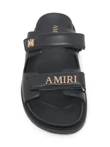 Amiri Women's Boardwalk Leather Two-Strap Sandals - Black | Thumbnail 4 Amiri Women's Boardwalk Leather Two-Strap Sandals - Black | Thumbnail 4