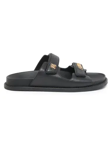 Amiri Women's Boardwalk Leather Two-Strap Sandals - Black | Thumbnail 1 Amiri Women's Boardwalk Leather Two-Strap Sandals - Black | Thumbnail 1