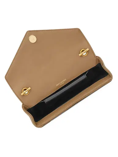 Saint Laurent Women's Loulou Mini Bag in Lambskin Leather - Natural Tan | Thumbnail 4 Saint Laurent Women's Loulou Mini Bag in Lambskin Leather - Natural Tan | Thumbnail 4