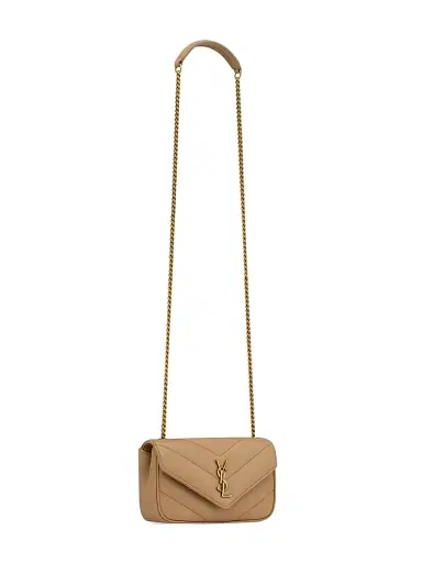 Saint Laurent Women's Loulou Mini Bag in Lambskin Leather - Natural Tan | Thumbnail 7 Saint Laurent Women's Loulou Mini Bag in Lambskin Leather - Natural Tan | Thumbnail 7