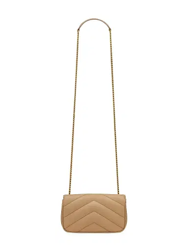 Saint Laurent Women's Loulou Mini Bag in Lambskin Leather - Natural Tan | Thumbnail 8 Saint Laurent Women's Loulou Mini Bag in Lambskin Leather - Natural Tan | Thumbnail 8
