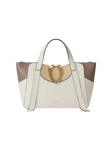 Givenchy Women's the Snatch Top Handle Bag in Grained Bicolor Leather - Natural Beige | Thumbnail 1 Givenchy Women's the Snatch Top Handle Bag in Grained Bicolor Leather - Natural Beige | Thumbnail 1
