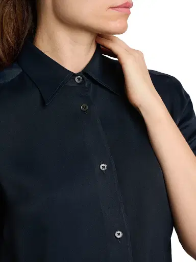 Jil Sander Women's Sable Short-Sleeve Shirt - Midnight - Size 8 | Thumbnail 6 Jil Sander Women's Sable Short-Sleeve Shirt - Midnight - Size 8 | Thumbnail 6