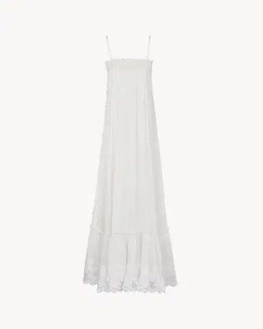 Yves Saint Laurent dress in embroidered cotton poplin | Thumbnail 3 Yves Saint Laurent dress in embroidered cotton poplin | Thumbnail 3