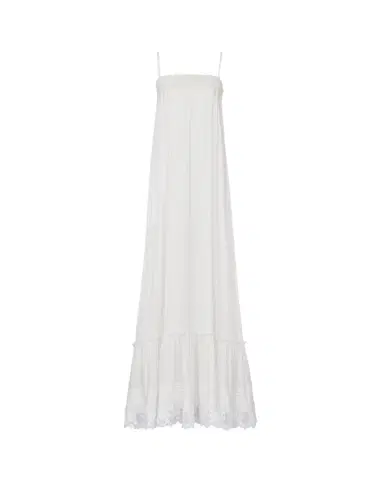 Yves Saint Laurent dress in embroidered cotton poplin | Thumbnail 1 Yves Saint Laurent dress in embroidered cotton poplin | Thumbnail 1