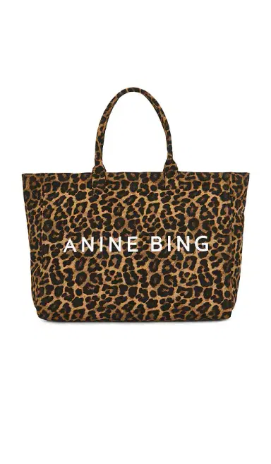 ANINE BING Leo Canvas Tote Bag | Thumbnail 1 ANINE BING Leo Canvas Tote Bag | Thumbnail 1