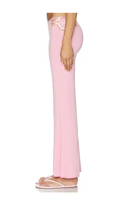 Indah Valentina Solid Low Rise Long Pant With Embroidered Rose Kerawang Detail | Thumbnail 3 Indah Valentina Solid Low Rise Long Pant With Embroidered Rose Kerawang Detail | Thumbnail 3