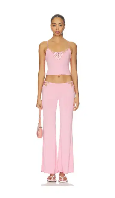 Indah Valentina Solid Low Rise Long Pant With Embroidered Rose Kerawang Detail | Thumbnail 5 Indah Valentina Solid Low Rise Long Pant With Embroidered Rose Kerawang Detail | Thumbnail 5