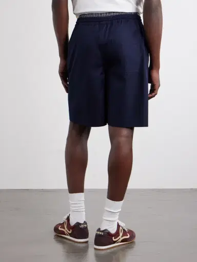 Loewe Straight-Leg Anagram-Embroidered Cotton-Twill Drawstring Shorts - Men | Thumbnail 4 Loewe Straight-Leg Anagram-Embroidered Cotton-Twill Drawstring Shorts - Men | Thumbnail 4