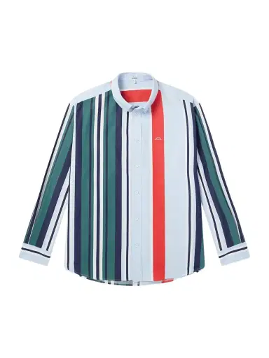 Loewe Anagram-Embroidered Striped Cotton-Twill Shirt - Men | Thumbnail 1 Loewe Anagram-Embroidered Striped Cotton-Twill Shirt - Men | Thumbnail 1