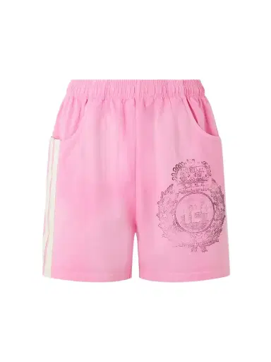 424 Straight-Leg Logo-Print Striped Cotton-Jersey Drawstring Shorts - Men | Thumbnail 1 424 Straight-Leg Logo-Print Striped Cotton-Jersey Drawstring Shorts - Men | Thumbnail 1