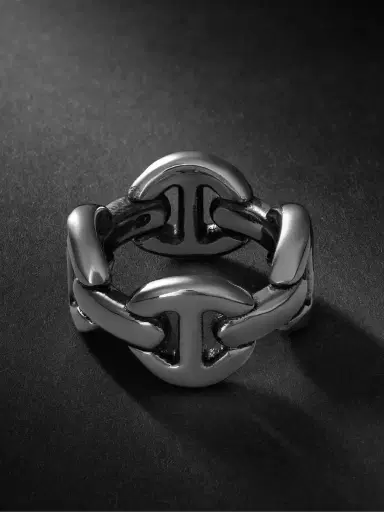 Hoorsenbuhs Quad Link Sterling Silver Ring - Men | Thumbnail 3 Hoorsenbuhs Quad Link Sterling Silver Ring - Men | Thumbnail 3