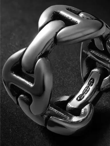 Hoorsenbuhs Quad Link Sterling Silver Ring - Men | Thumbnail 4 Hoorsenbuhs Quad Link Sterling Silver Ring - Men | Thumbnail 4