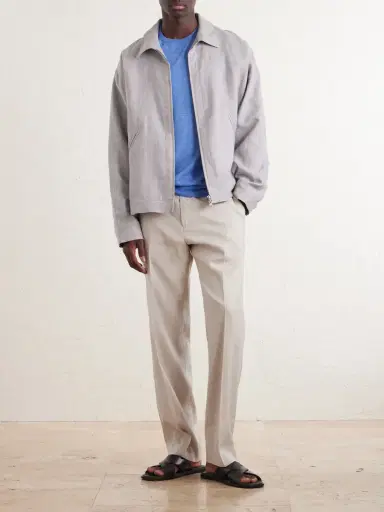Paul Smith Straight-Leg Linen and Wool-Blend Trousers - Men | Thumbnail 2 Paul Smith Straight-Leg Linen and Wool-Blend Trousers - Men | Thumbnail 2