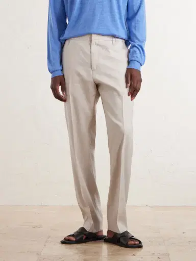 Paul Smith Straight-Leg Linen and Wool-Blend Trousers - Men | Thumbnail 3 Paul Smith Straight-Leg Linen and Wool-Blend Trousers - Men | Thumbnail 3