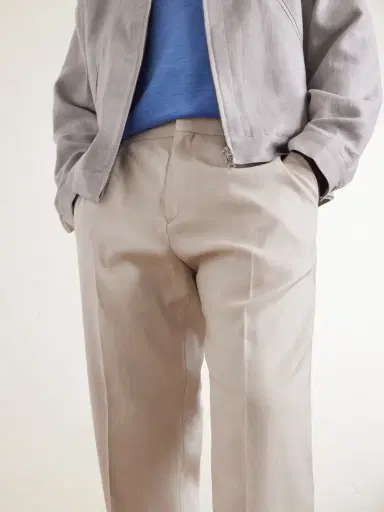 Paul Smith Straight-Leg Linen and Wool-Blend Trousers - Men | Thumbnail 5 Paul Smith Straight-Leg Linen and Wool-Blend Trousers - Men | Thumbnail 5