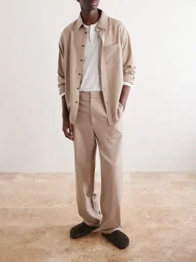 The Elder Statesman Cashmina Slacker Straight-Leg Wool and Cashmere-Blend Trousers - Men | Thumbnail 2 The Elder Statesman Cashmina Slacker Straight-Leg Wool and Cashmere-Blend Trousers - Men | Thumbnail 2