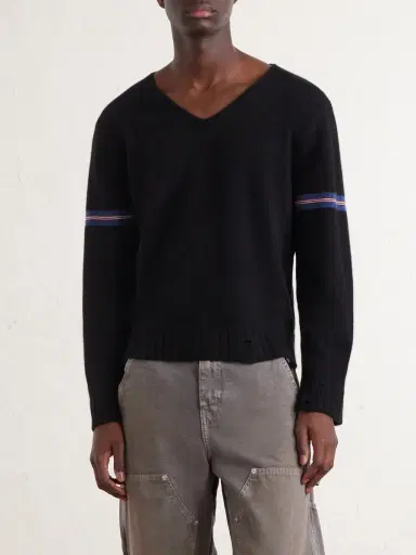 Enfants Riches Déprimés Distressed Striped Cashmere Sweater - Men | Thumbnail 3 Enfants Riches Déprimés Distressed Striped Cashmere Sweater - Men | Thumbnail 3
