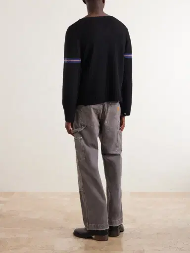 Enfants Riches Déprimés Distressed Striped Cashmere Sweater - Men | Thumbnail 4 Enfants Riches Déprimés Distressed Striped Cashmere Sweater - Men | Thumbnail 4