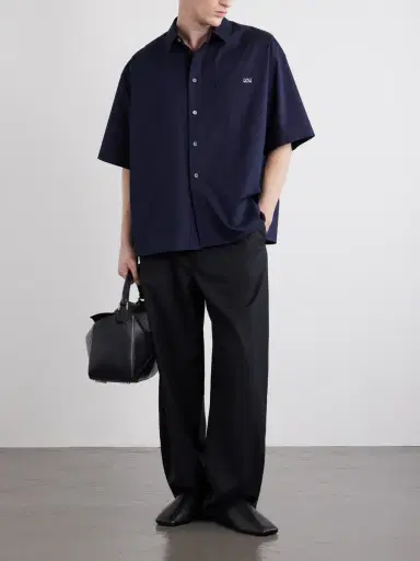 Loewe Anagram-Embroidered Cotton-Twill Shirt - Men | Thumbnail 2 Loewe Anagram-Embroidered Cotton-Twill Shirt - Men | Thumbnail 2