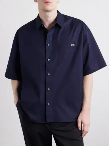 Loewe Anagram-Embroidered Cotton-Twill Shirt - Men | Thumbnail 3 Loewe Anagram-Embroidered Cotton-Twill Shirt - Men | Thumbnail 3