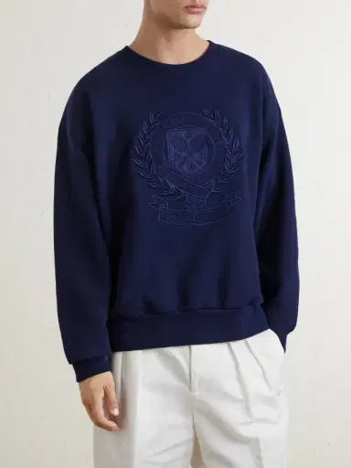 Polo Ralph Lauren Wimbledon Logo-Embroidered Cotton Sweatshirt - Men | Thumbnail 3 Polo Ralph Lauren Wimbledon Logo-Embroidered Cotton Sweatshirt - Men | Thumbnail 3