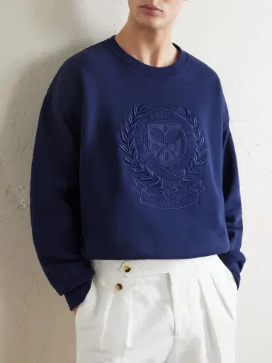 Polo Ralph Lauren Wimbledon Logo-Embroidered Cotton Sweatshirt - Men | Thumbnail 5 Polo Ralph Lauren Wimbledon Logo-Embroidered Cotton Sweatshirt - Men | Thumbnail 5