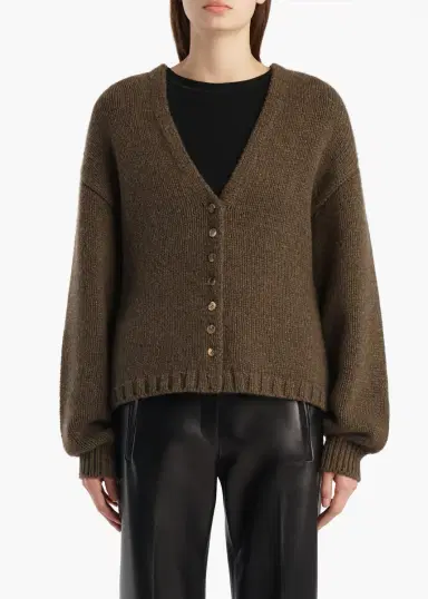 Khaite Axel Cardigan In Artichoke | Thumbnail 3 Khaite Axel Cardigan In Artichoke | Thumbnail 3