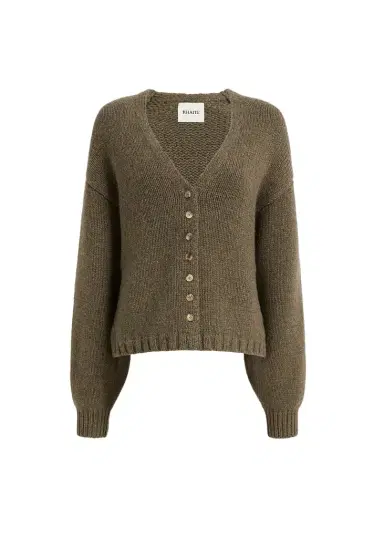 Khaite Axel Cardigan In Artichoke | Thumbnail 1 Khaite Axel Cardigan In Artichoke | Thumbnail 1