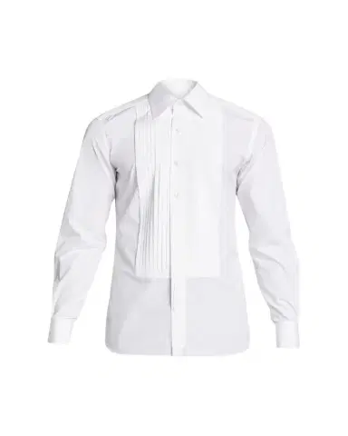 TOM FORD Men's Plisse Plastron Tuxedo Shirt | Thumbnail 1 TOM FORD Men's Plisse Plastron Tuxedo Shirt | Thumbnail 1