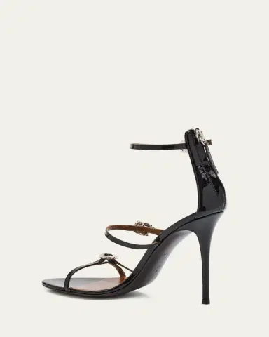 Giuseppe Zanotti Metallic Leather Ankle-Strap Sandals | Thumbnail 2 Giuseppe Zanotti Metallic Leather Ankle-Strap Sandals | Thumbnail 2