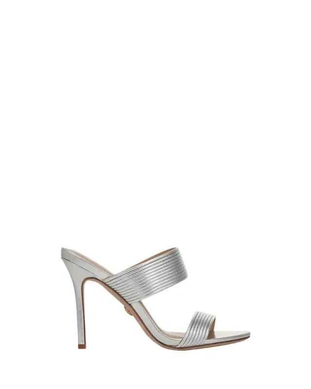 Asha Metallic Dual-Band Slide Sandals Asha Metallic Dual-Band Slide Sandals