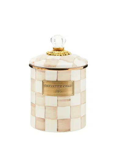 MacKenzie-Childs Mocha Check Medium Canister | Thumbnail 1 MacKenzie-Childs Mocha Check Medium Canister | Thumbnail 1