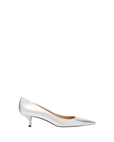 Stuart Weitzman Stuart Metallic Leather Kitten-Heel Pumps | Thumbnail 1 Stuart Weitzman Stuart Metallic Leather Kitten-Heel Pumps | Thumbnail 1