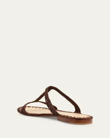 CARRIE FORBES Tume Raffia T-Strap Slide Sandals | Thumbnail 4 CARRIE FORBES Tume Raffia T-Strap Slide Sandals | Thumbnail 4